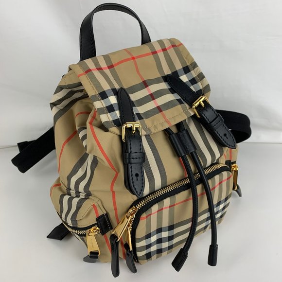 Burberry Handbags - New Burberry Check Small Backpack